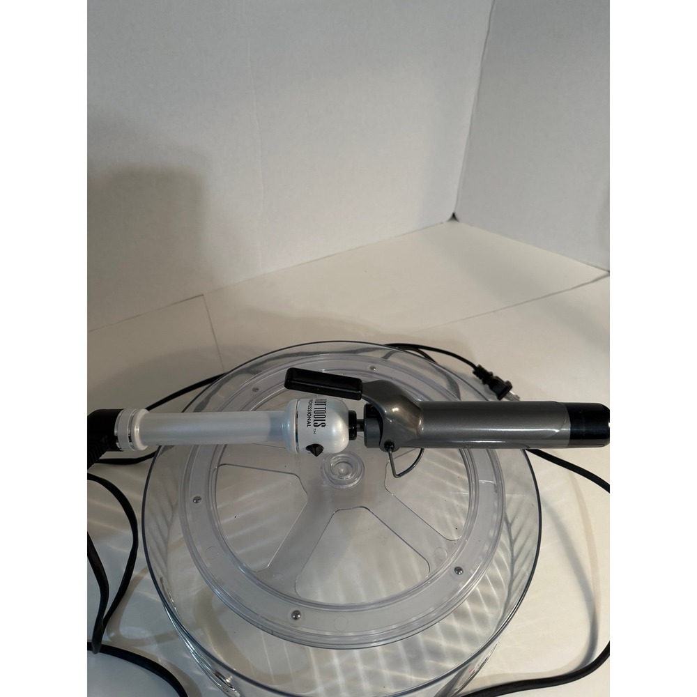 Style White Hot Tools Professional Nano Ceramic Hair Curling Iron Wand Temp Dial